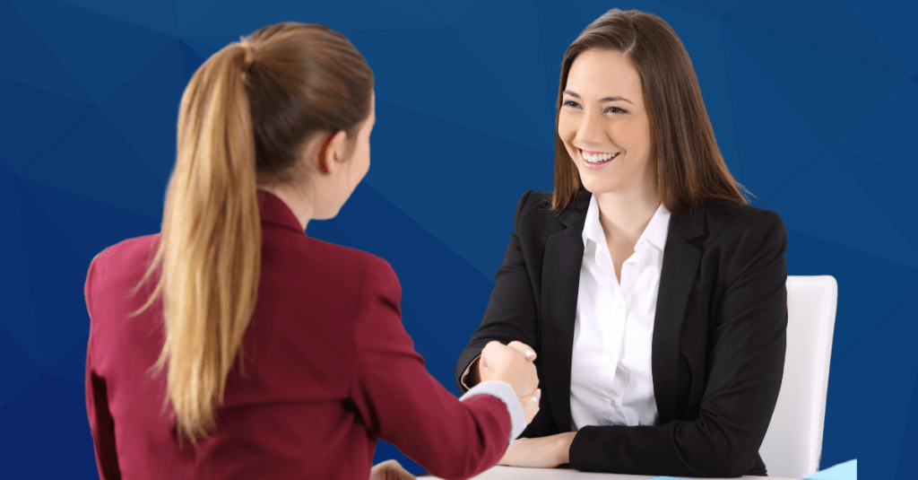 senior manager ideal candidate brunette woman interview